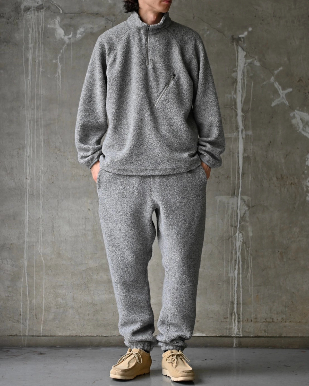 NONNATIVE / HIKER HALF ZIP BROUSON WOOL POLY NULON PILE  (NN-C4911)