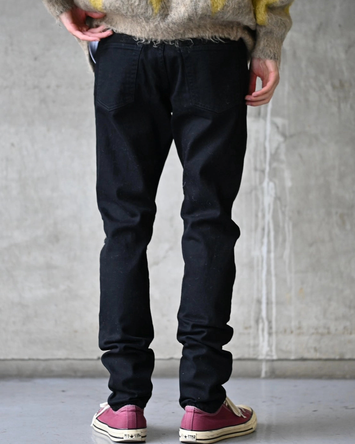 MINEDENIM / Black STR Denim S.Slim Jeans KST (MDFBF10101)