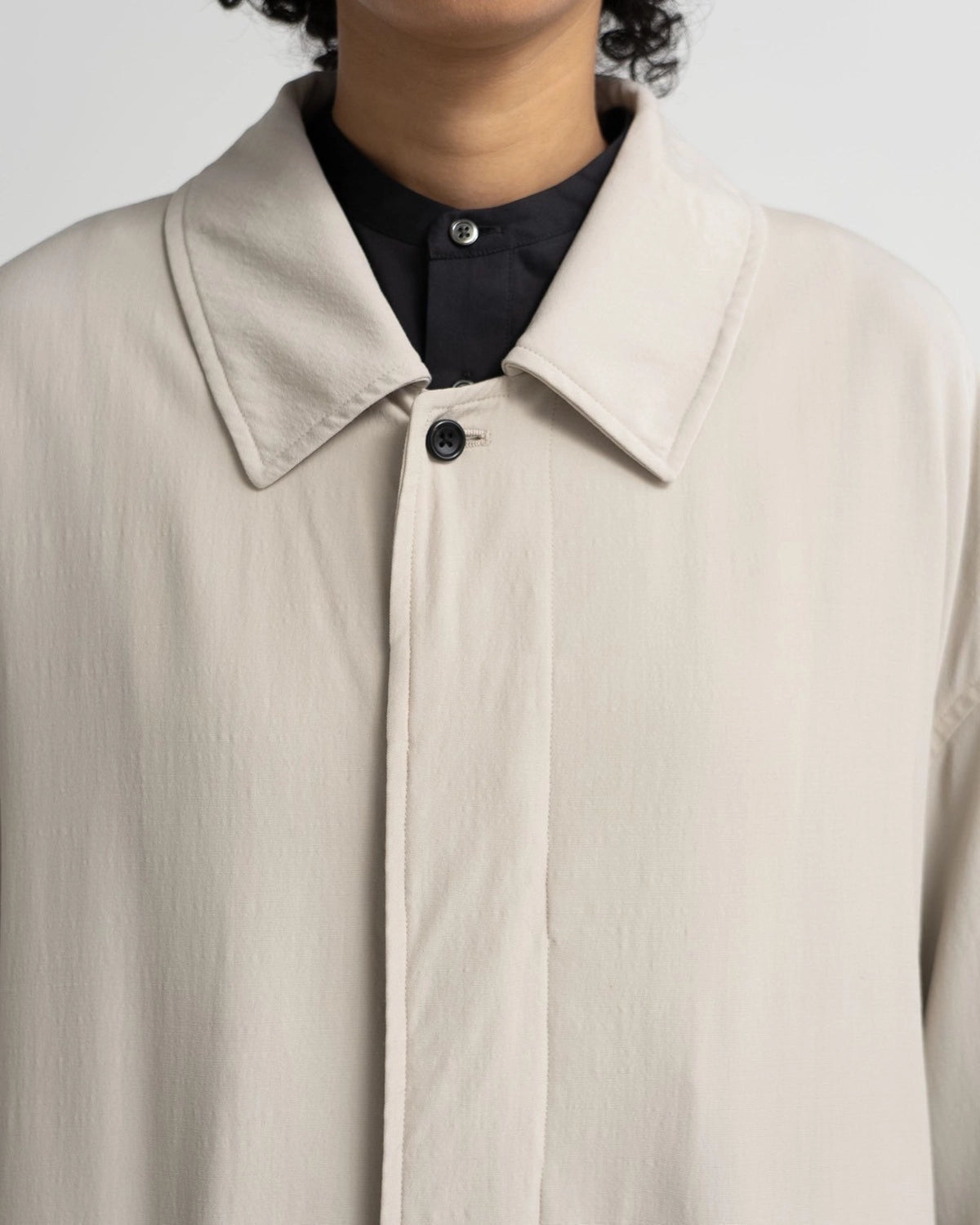 Graphpaper / Boiled Wool Oversized Bal Collar Coat (GU251-10265)