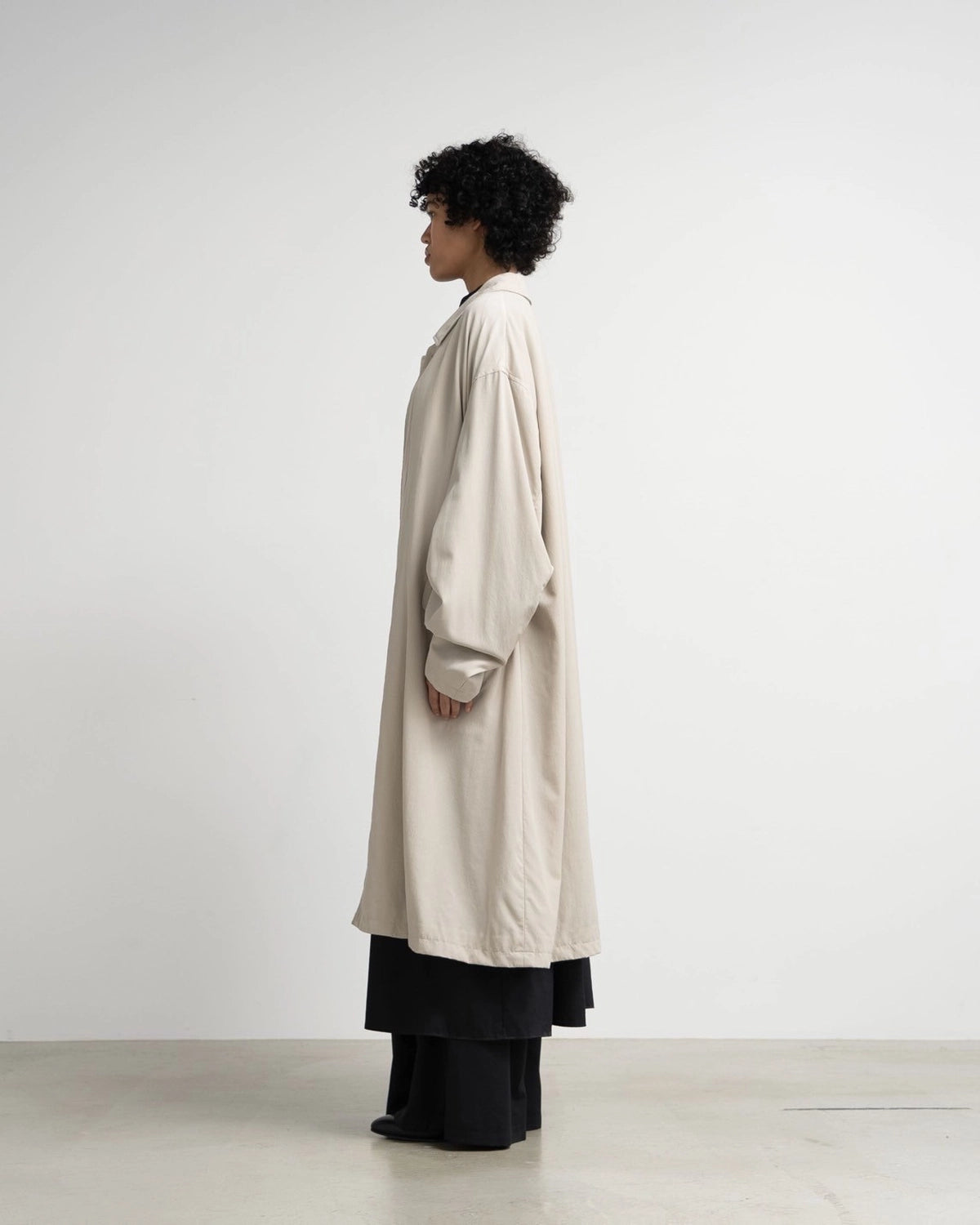 Graphpaper / Boiled Wool Oversized Bal Collar Coat (GU251-10265)