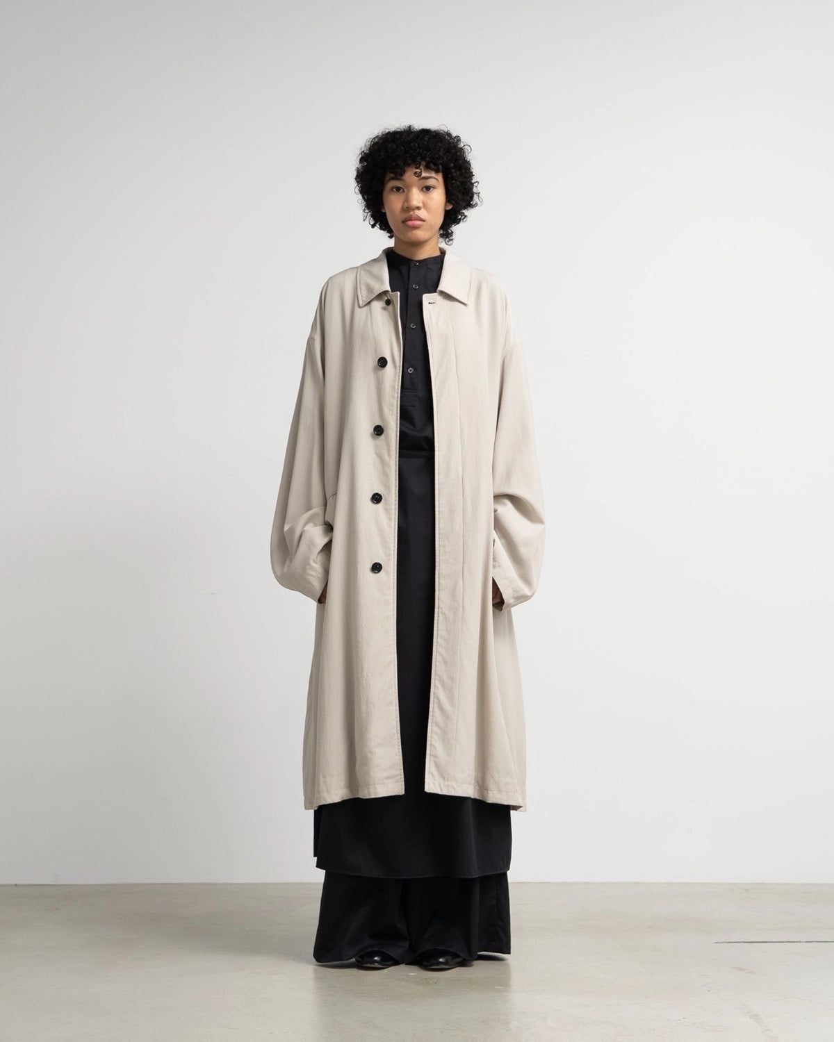 Graphpaper / Boild Wool Oversized Bal Collar Coat (GU251-10265)