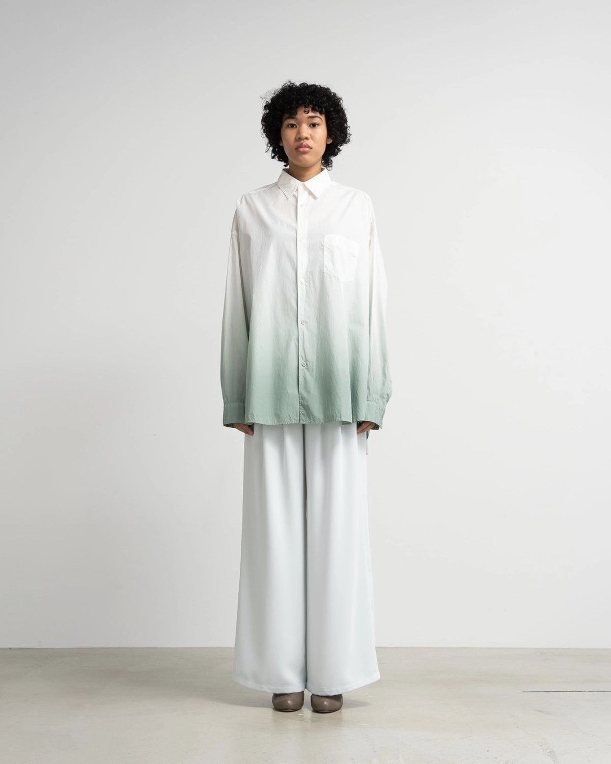 Graphpaper / Broad L/S Oversized Regular Collar Shirt (GU251-50001C)