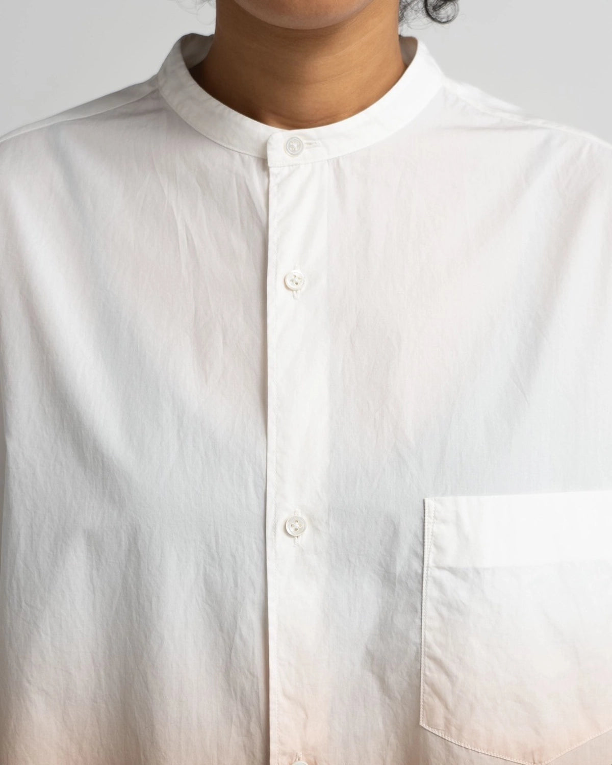 Graphpaper / Broad L/S Oversized Band Collar Shirt (GU251-50002C)