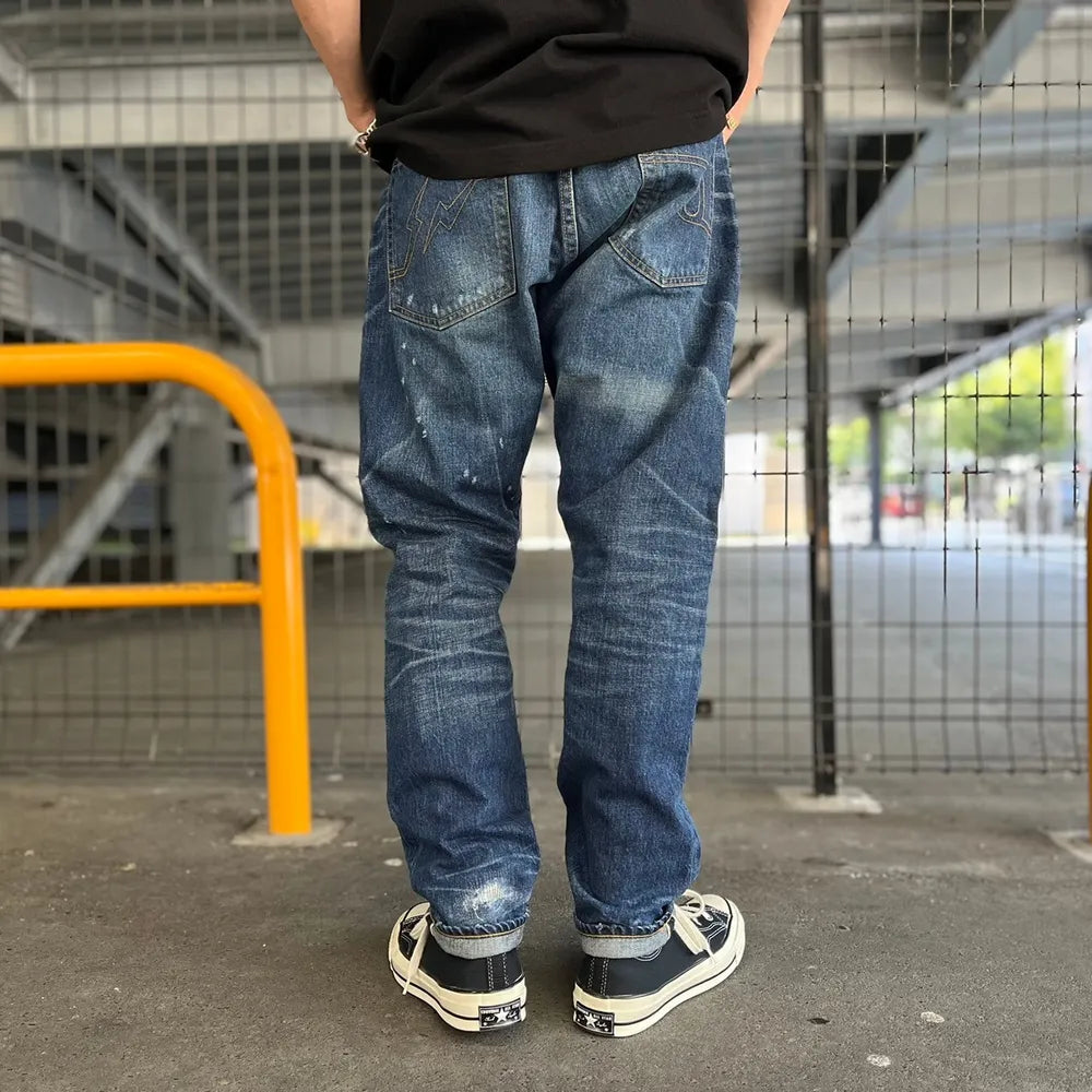 SEQUEL / × FRAGMENT  DAMEGE DENIM PANTS (SQ-24SS-PT-07)