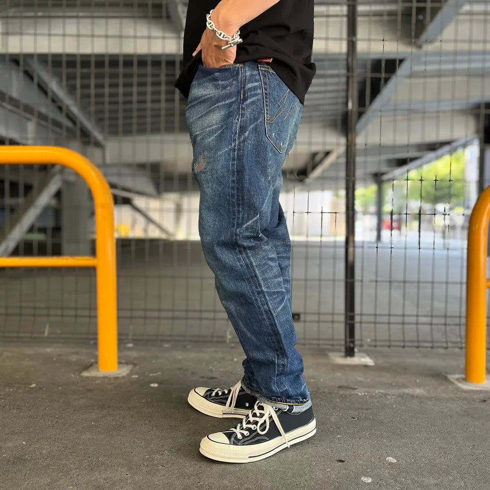 SEQUEL / × FRAGMENT  DAMEGE DENIM PANTS (SQ-24SS-PT-07)