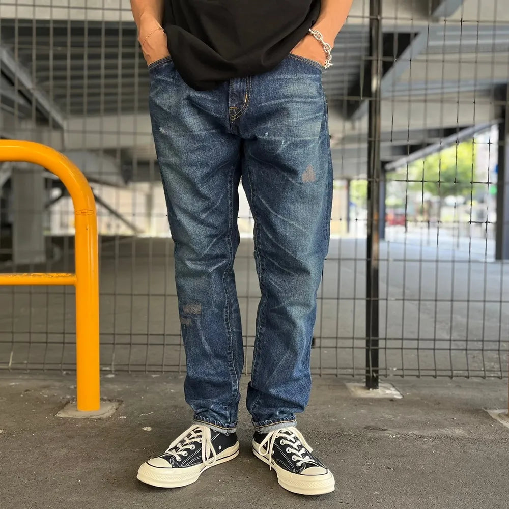 SEQUEL / × FRAGMENT  DAMEGE DENIM PANTS (SQ-24SS-PT-07)