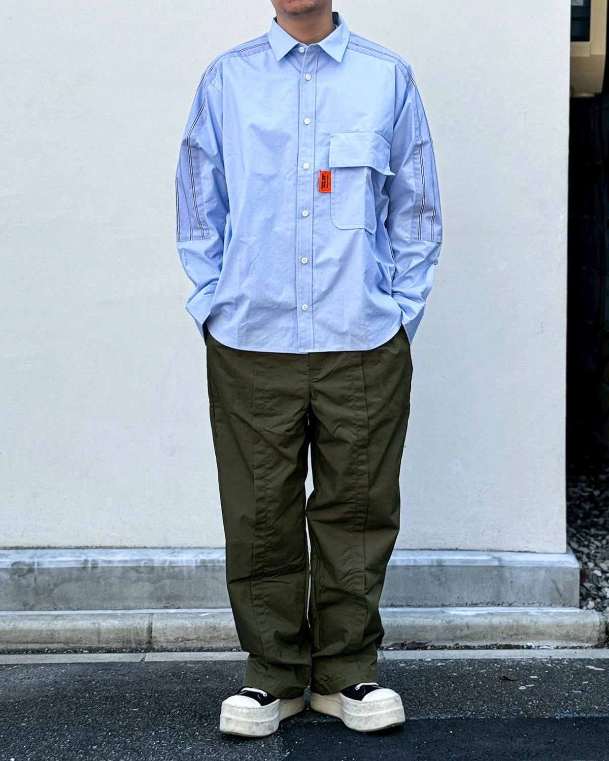 ALWAYS OUT OF STOCK / COMBINATION STRIPE L/S SHIRT (HA-026105210)