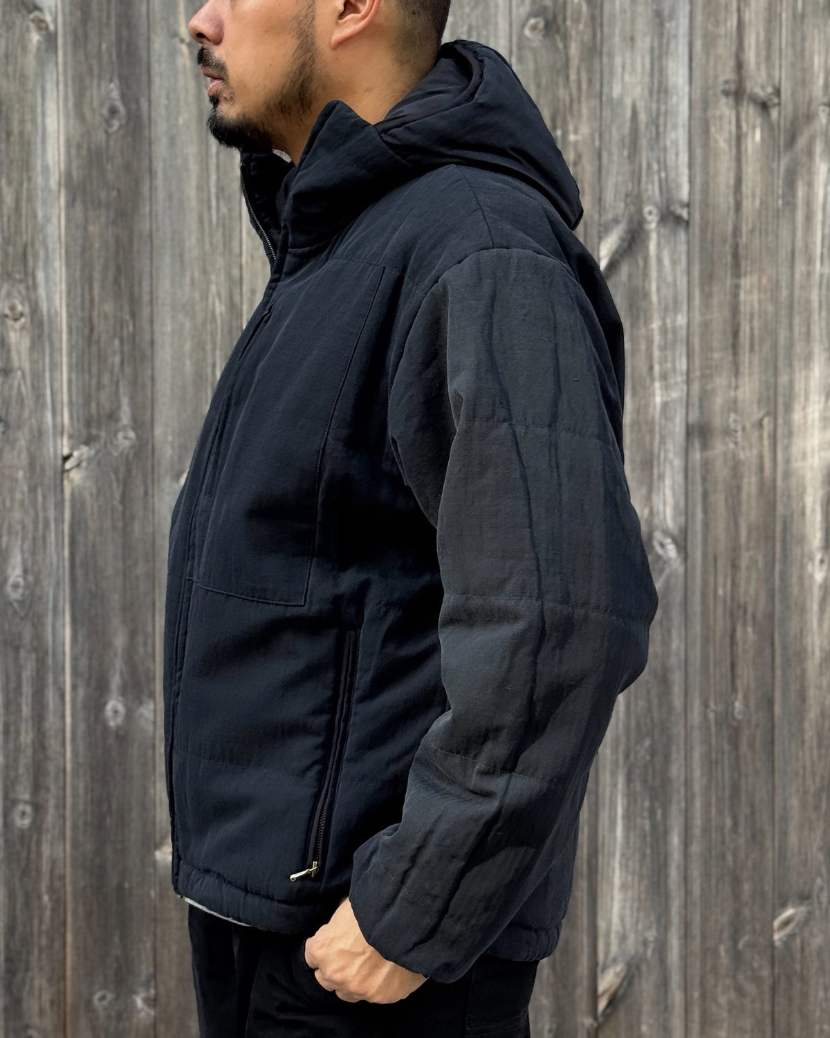 A.PRESSE / Washed Cotton Silk Linen Padded Jacket (26AAP-01-36)
