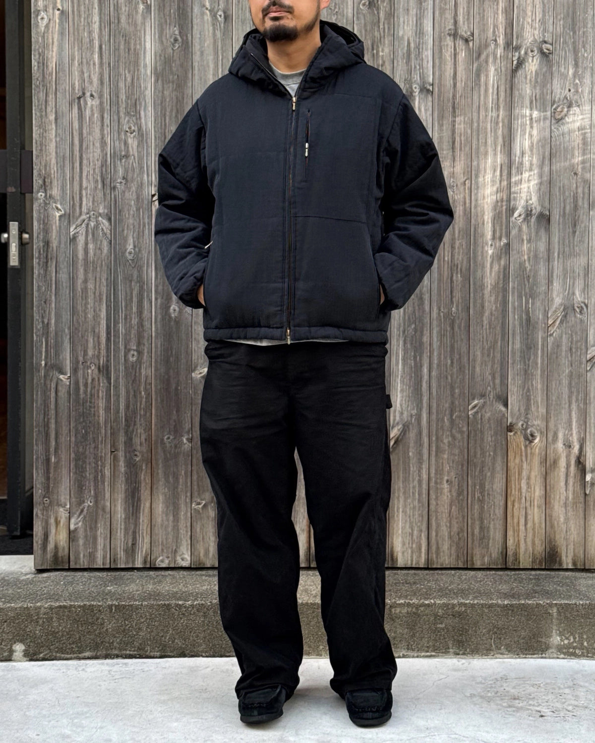 A.PRESSE / Washed Cotton Silk Linen Padded Jacket (26AAP-01-36)