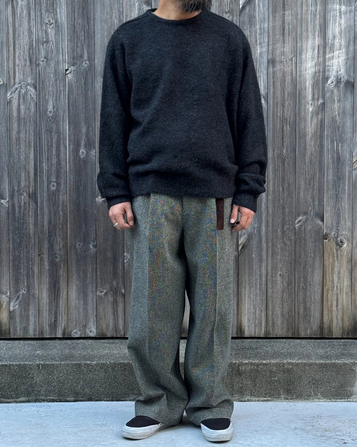 A.PRESSE / Brushed Cashmere Middle Gauge Pullover Sweater (26AAP-03-08)