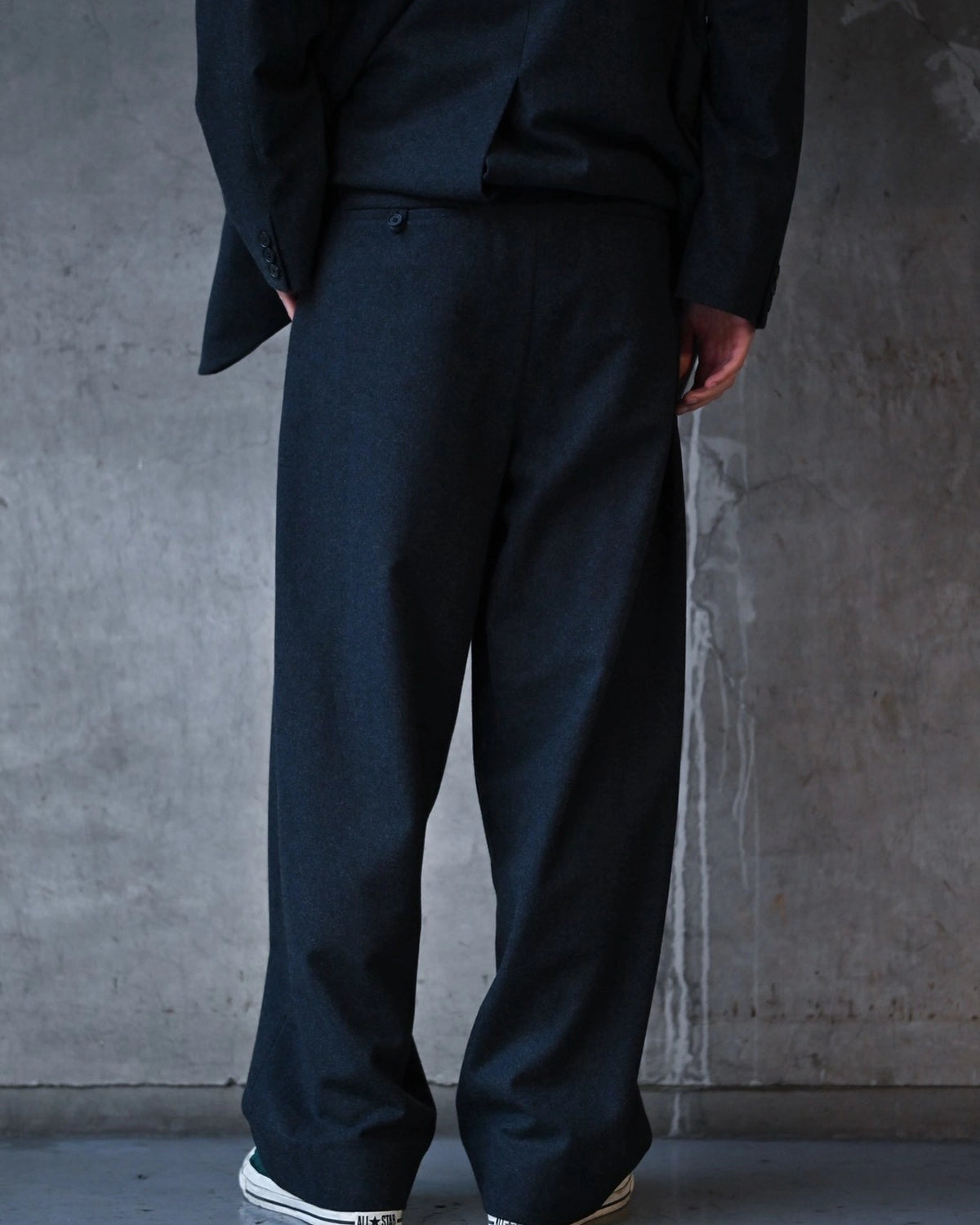 A.PRESSE / Wool Flannel Wide Trousers (26AAP-04-03)