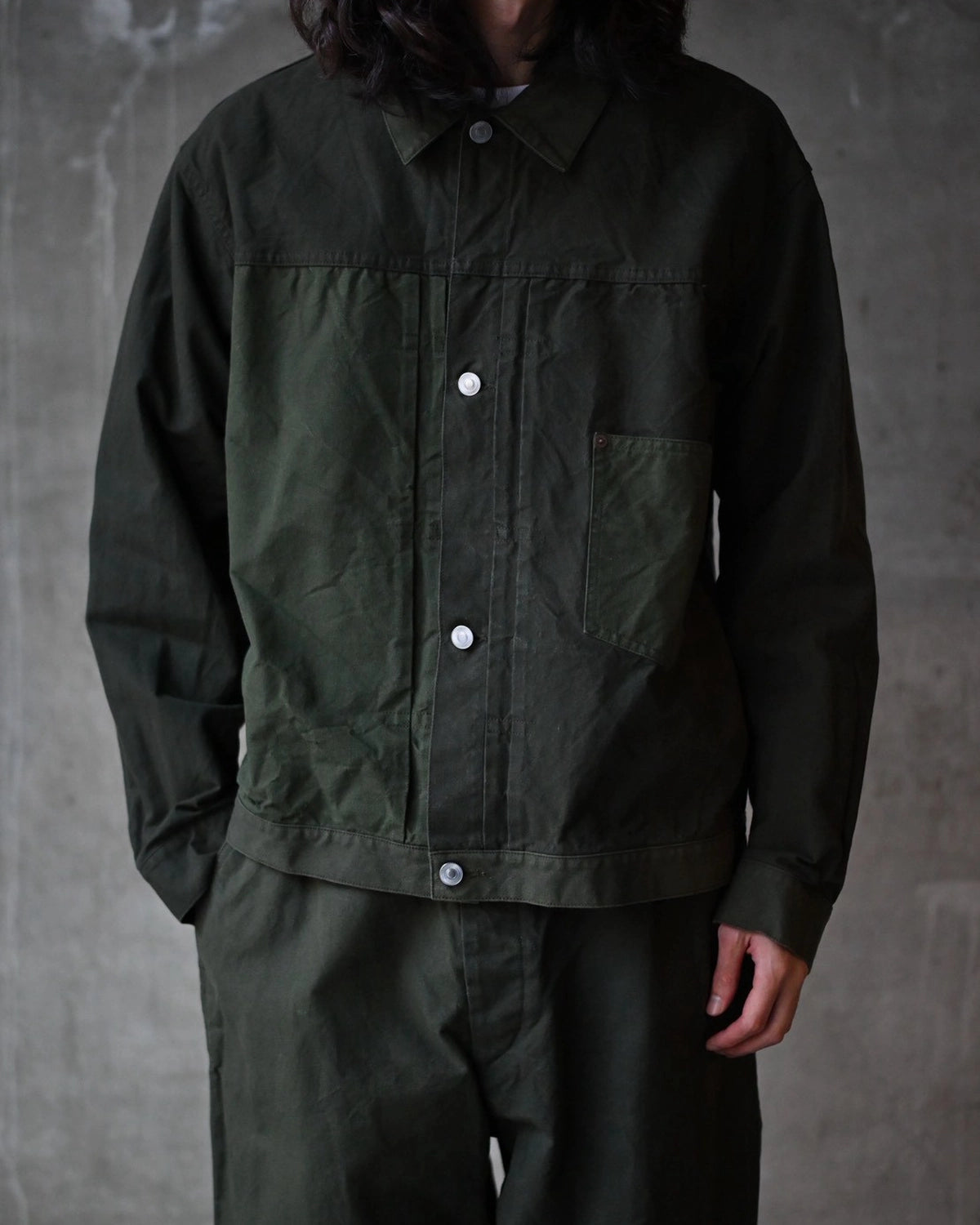 A.PRESSE / Vintage Cotton Silk Oiled Tent Cloth 1st Type Jacket (26AAP-01-46)