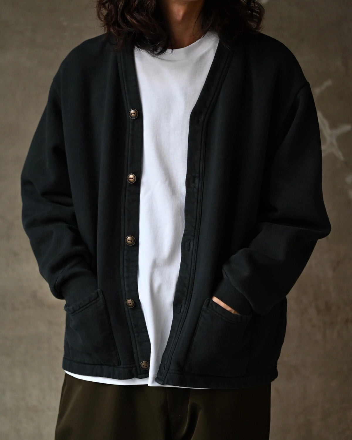 A.PRESSE / Vintage Sweat Cardigan (26AAP-05-14)