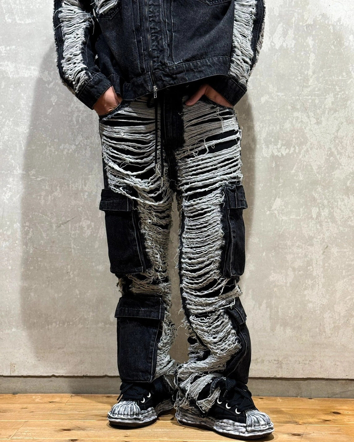 A Good Bad Influence / CRUSH CARGO DENIM PANTS (AGBI-25SS-PT01)