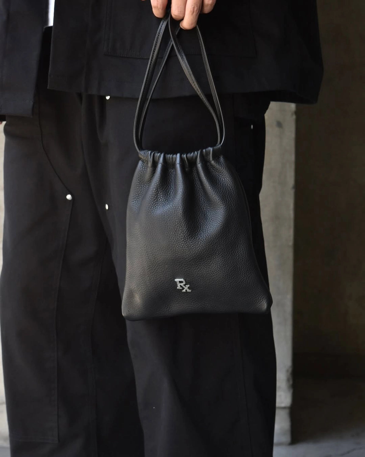 ANTIDOTE BUYERS CLUB / Leather Drawstring Bag (RX-123)