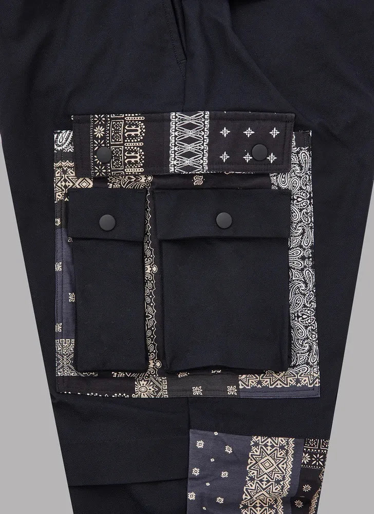 ALWAYS OUT OF STOCK / PAISLEY LAYERED POCKET FATIGUE PANTS (HA-024206112)