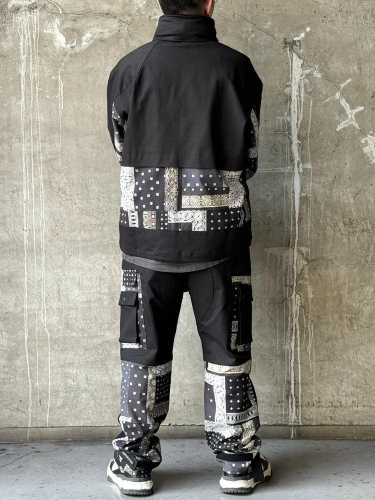 ALWAYS OUT OF STOCK / PAISLEY LAYERED POCKET FATIGUE PANTS (HA-024206112)