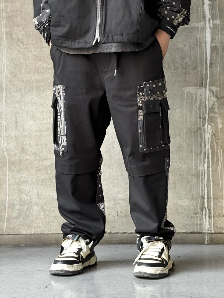 ALWAYS OUT OF STOCK / PAISLEY LAYERED POCKET FATIGUE PANTS (HA-024206112)