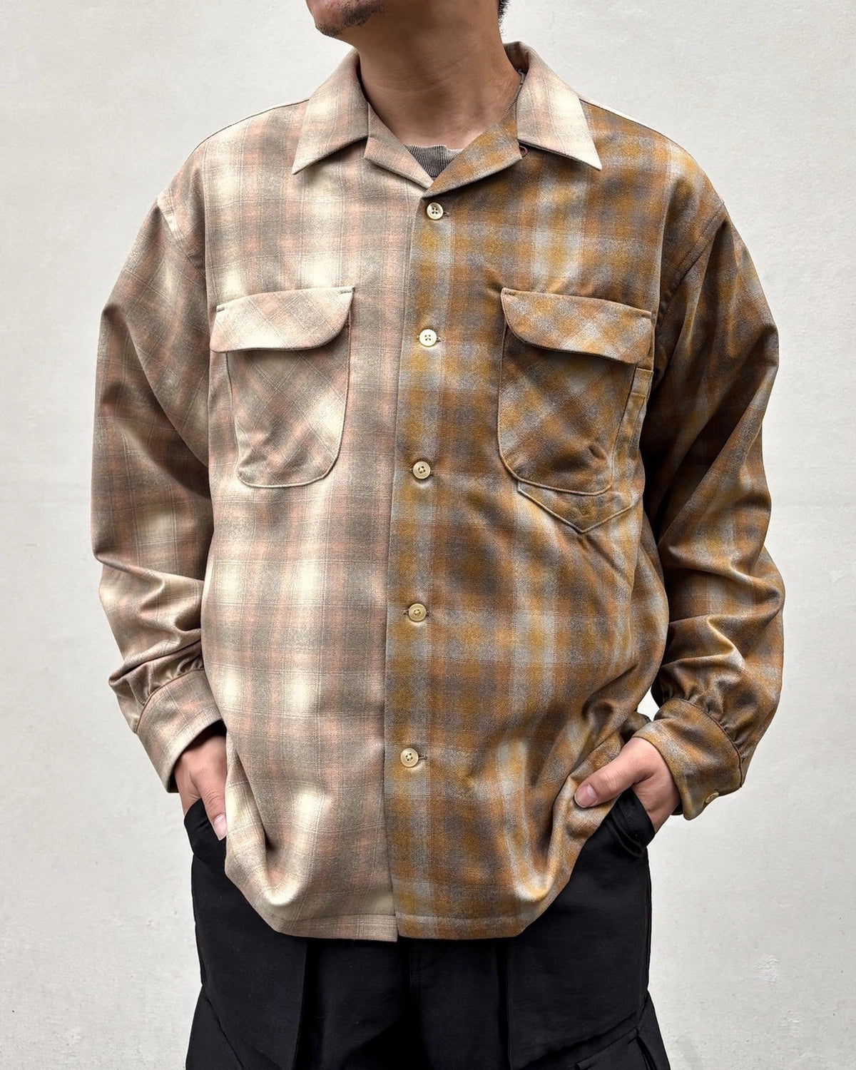 ALWAYS OUT OF STOCK × PENDLETON / AOOS X PENDLETON OPEN COLLAR CHECKED SHIRT (HA-226205210)