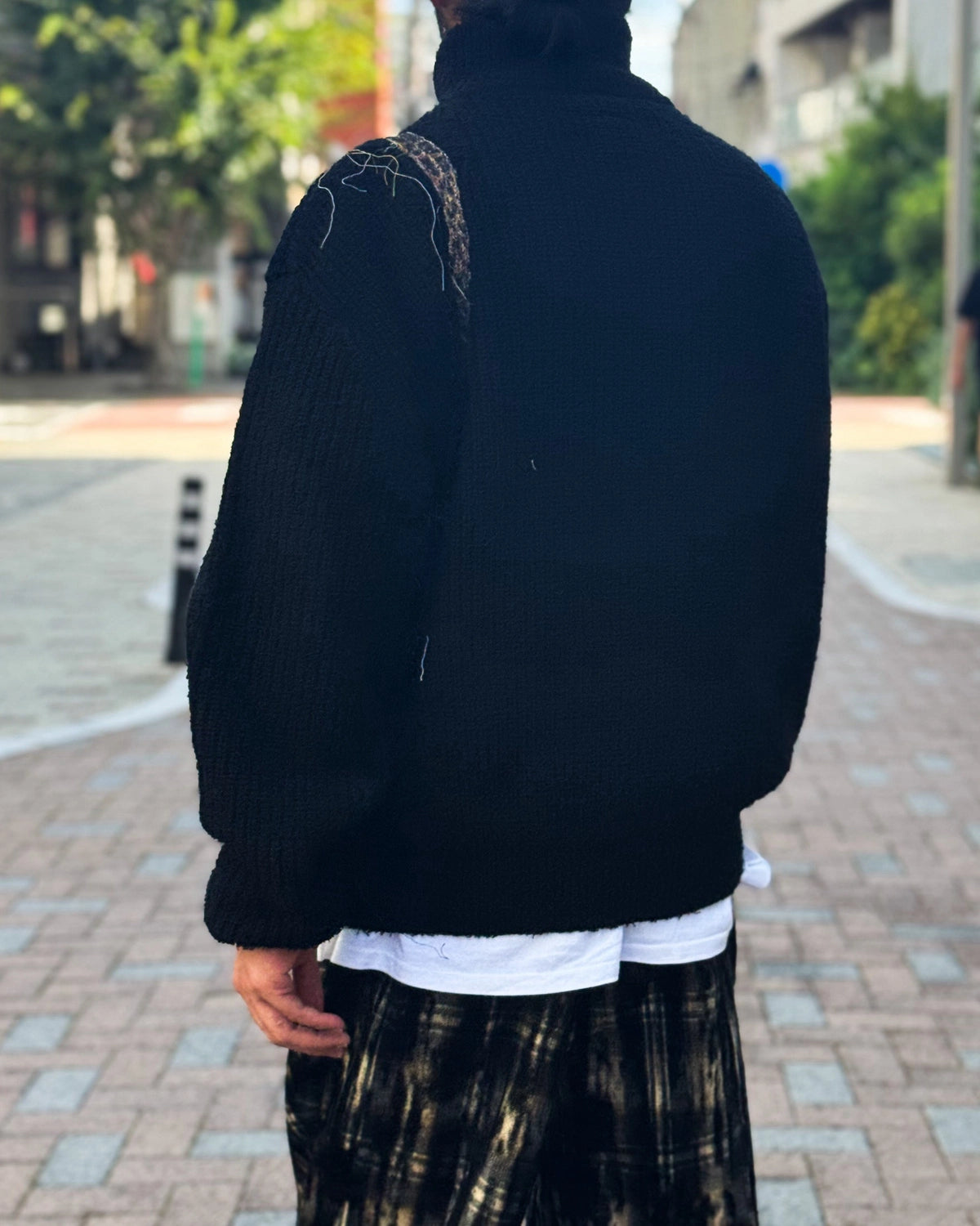 doublet / TROMPE L’OEIL EMBROIDERY HALF ZIP KNIT (26AW56KN229)