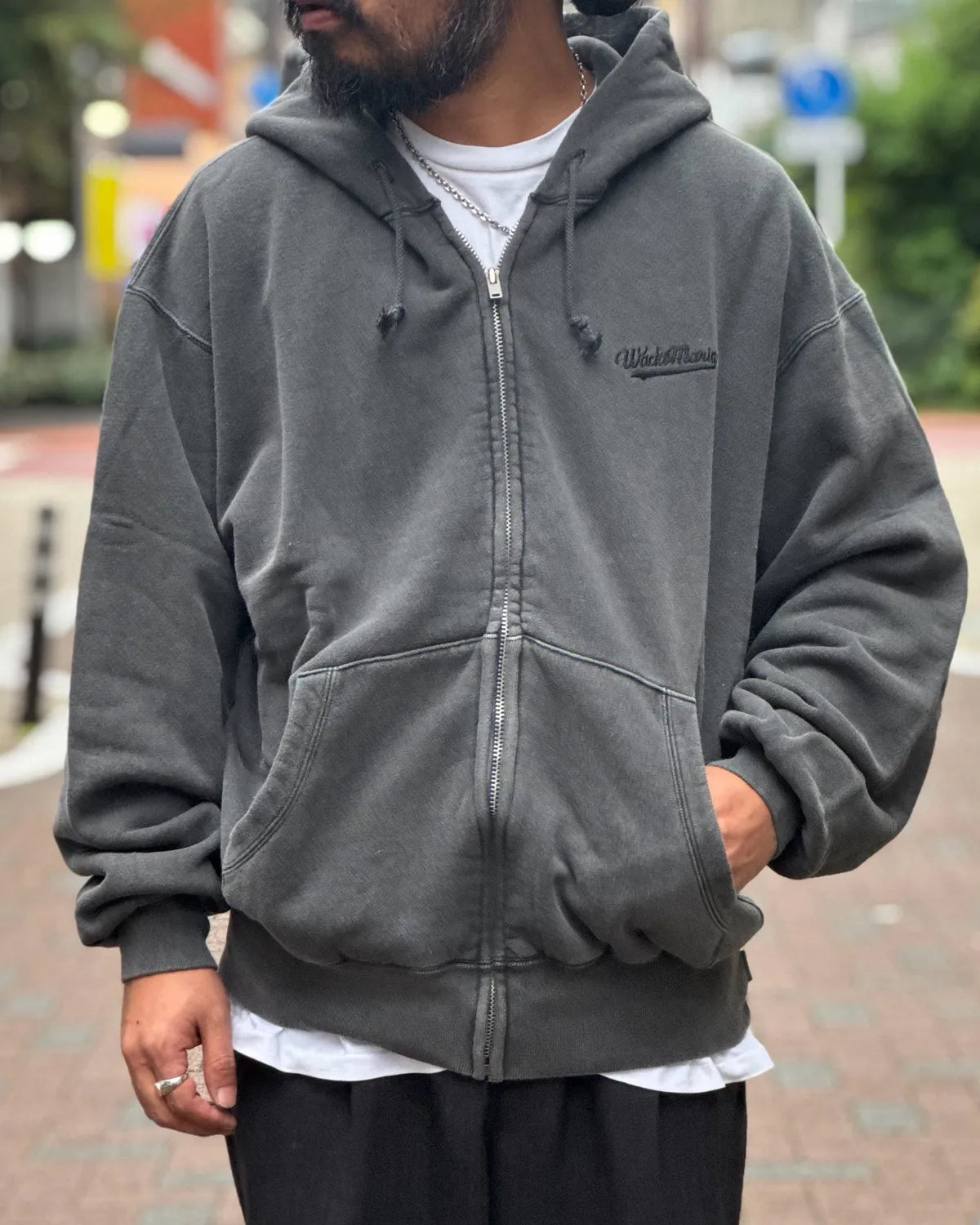 WACKO MARIA / WASHED HEAVY WEIGHT ZIP UP HOODED SWEAT SHIRT (26FWE-WMC-SS01)