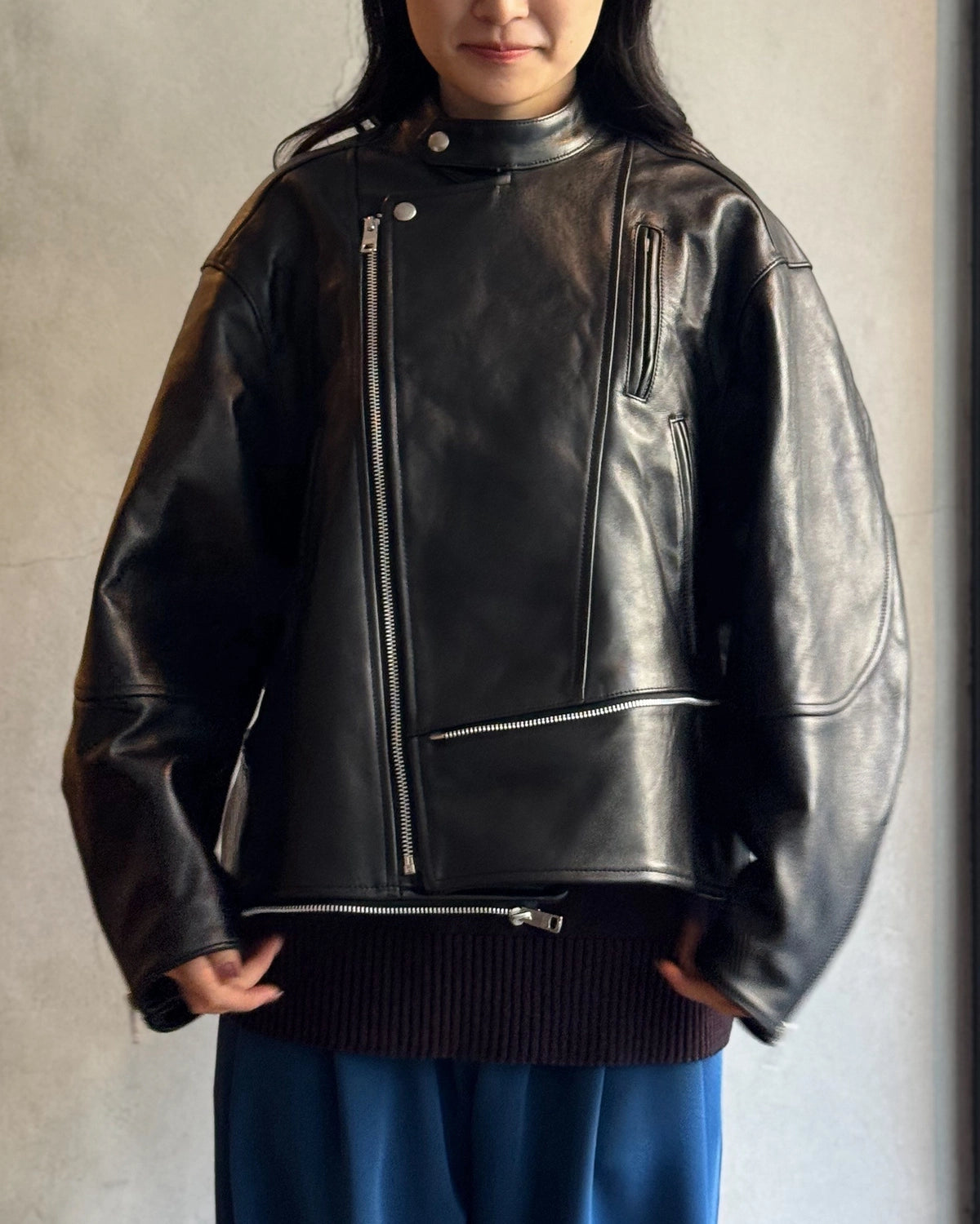 beautiful people / double-end vintage leather GT riders jacket (1646102427)