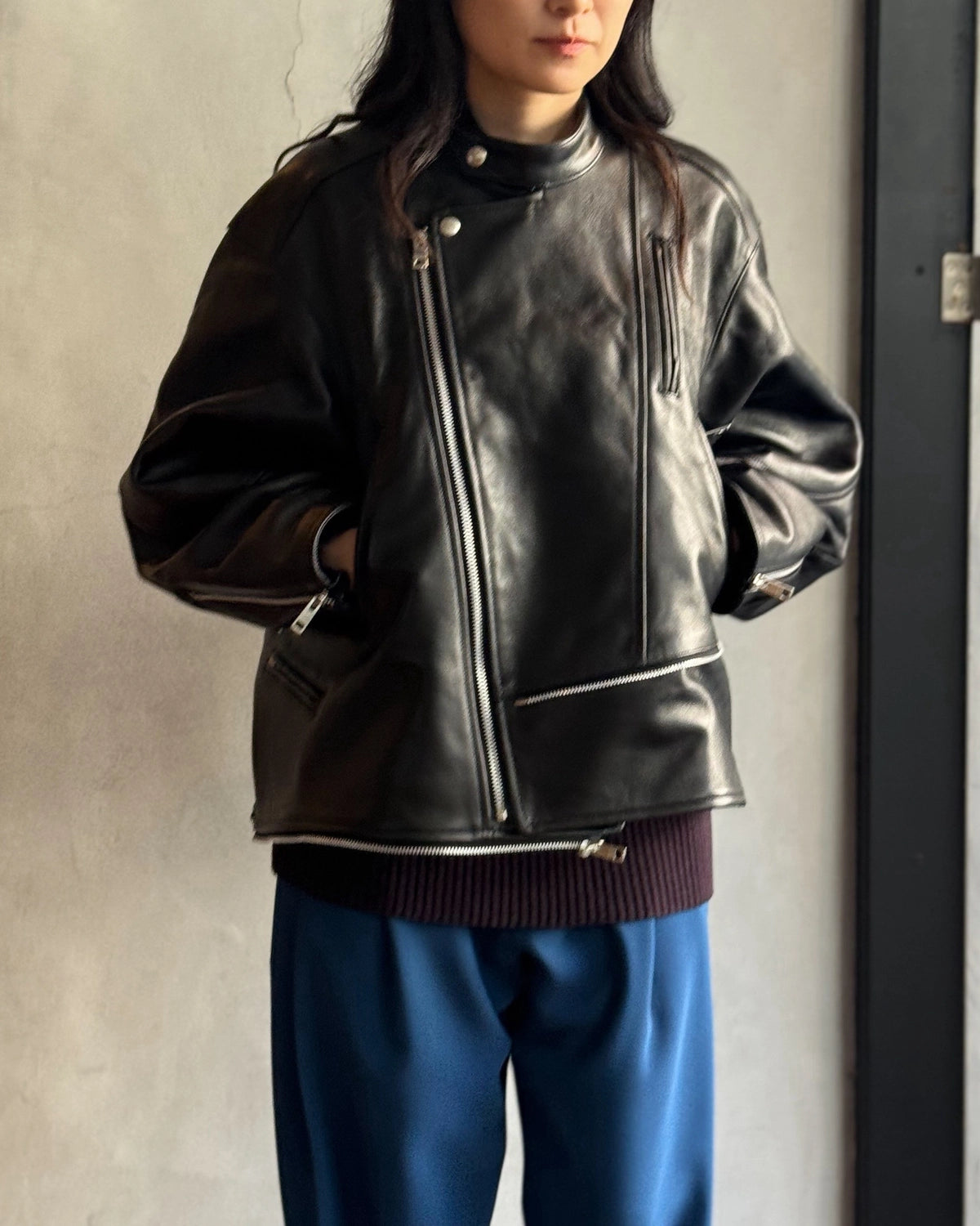 beautiful people / double-end vintage leather GT riders jacket (1646102427)