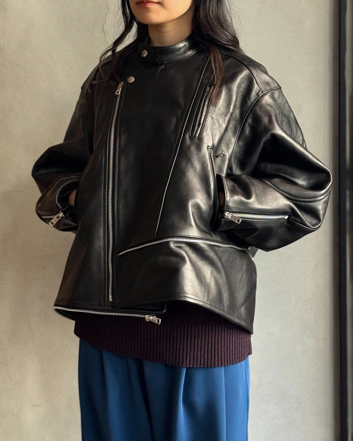 beautiful people / double-end vintage leather GT riders jacket (1646102427)