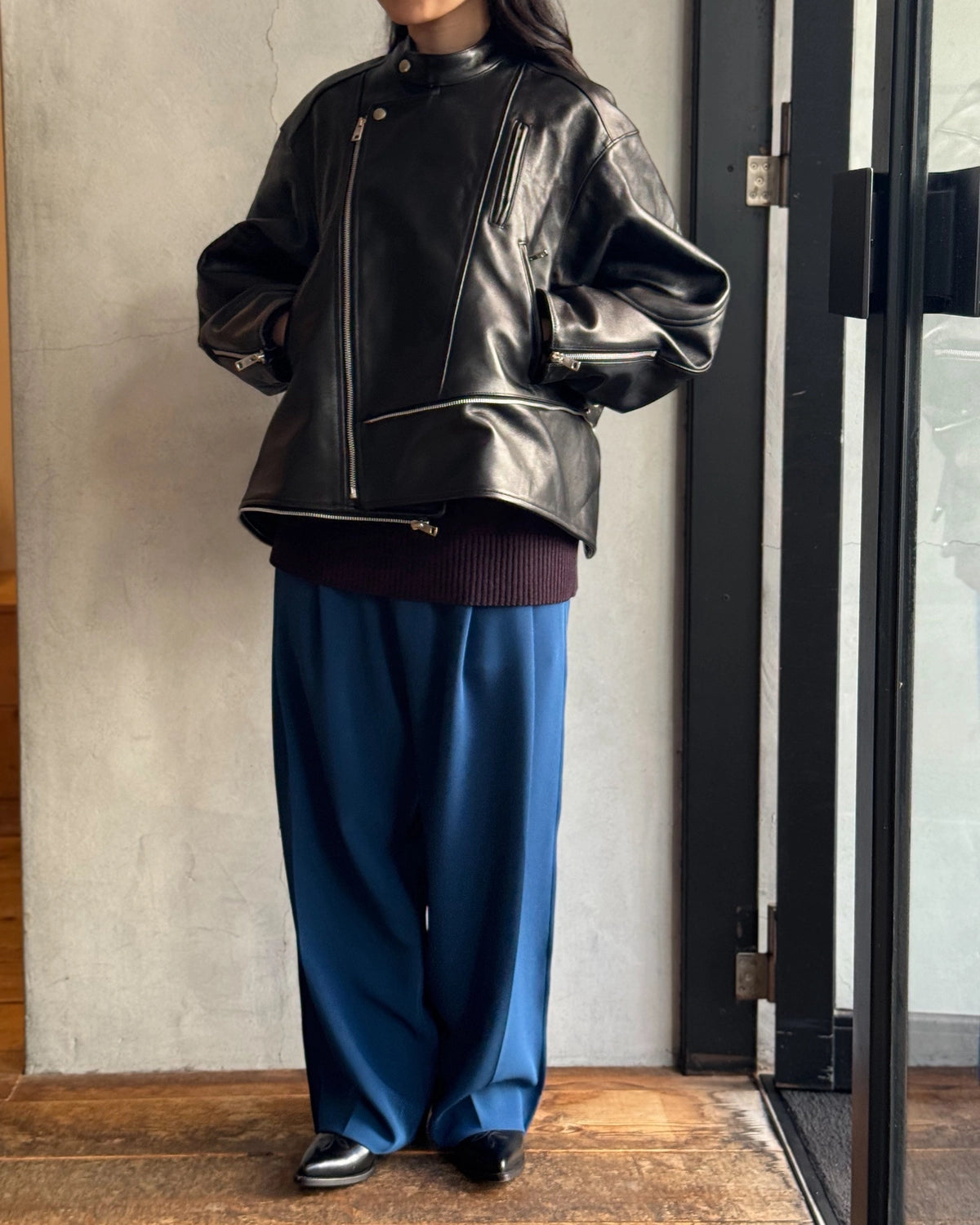 beautiful people / double-end vintage leather GT riders jacket (1646102427)