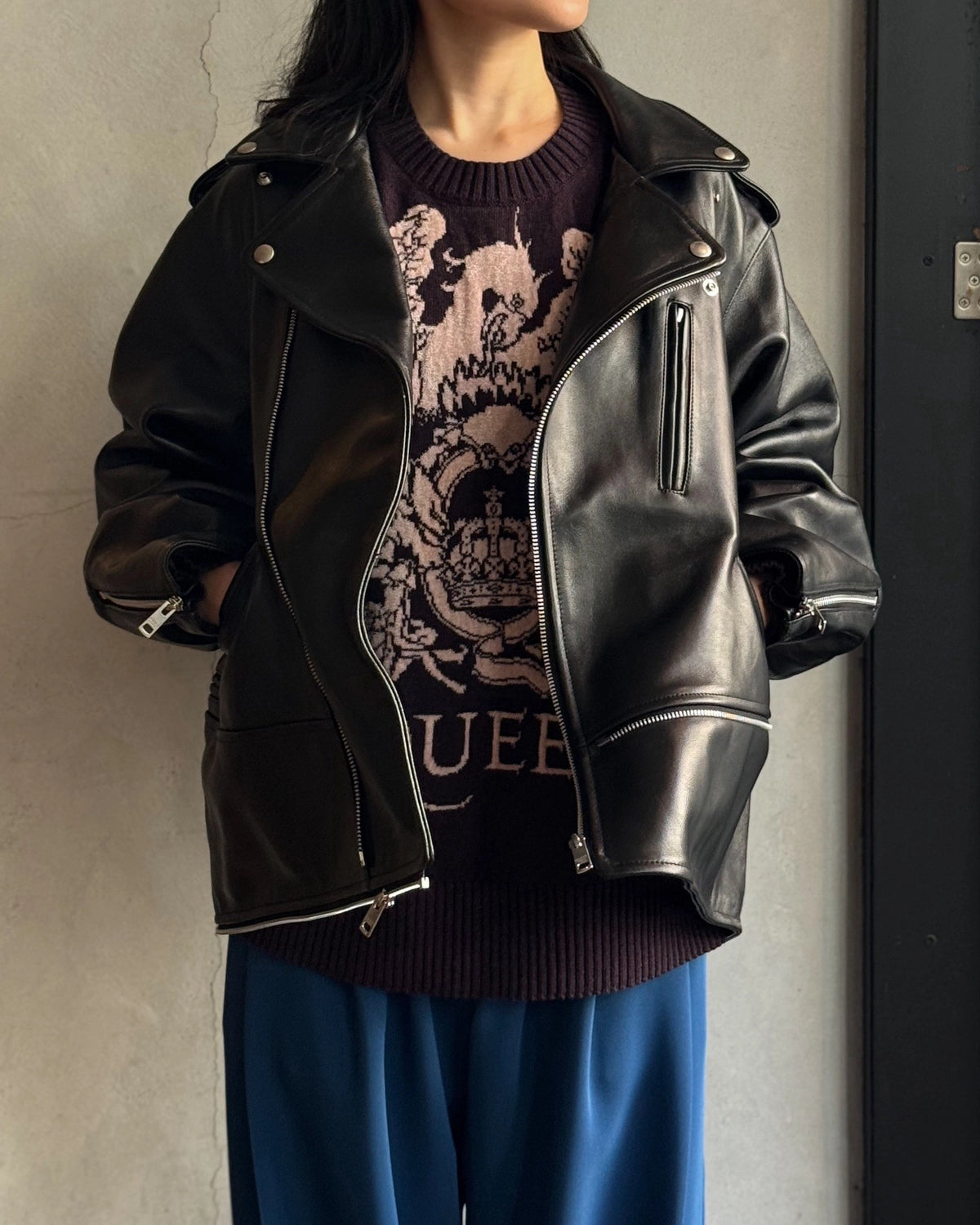 beautiful people / double-end vintage leather GT riders jacket (1646102427)
