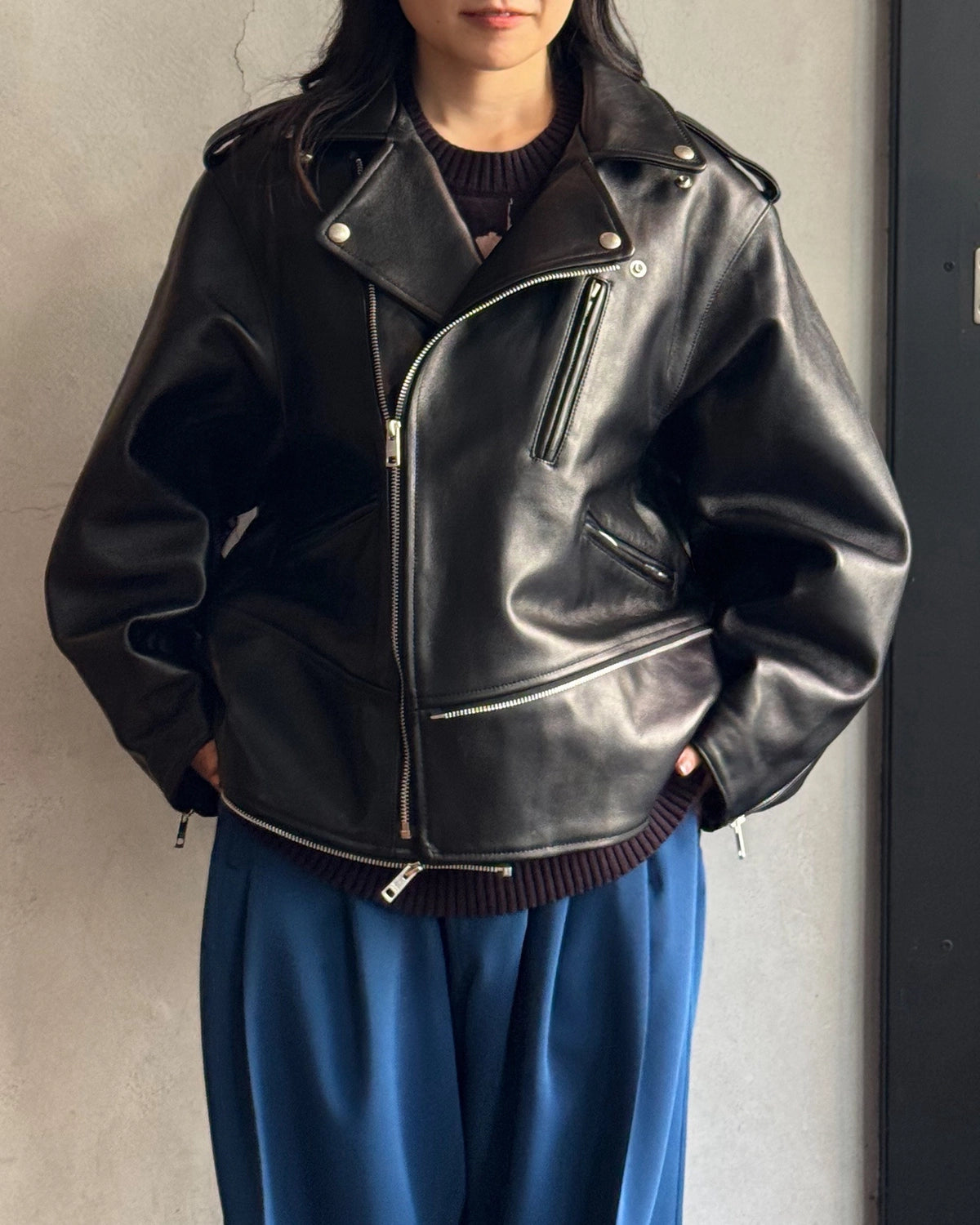 beautiful people / double-end vintage leather GT riders jacket (1646102427)
