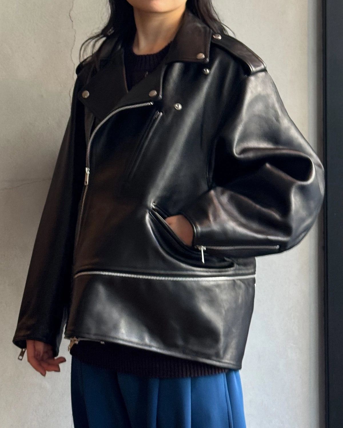 beautiful people / double-end vintage leather GT riders jacket (1646102427)