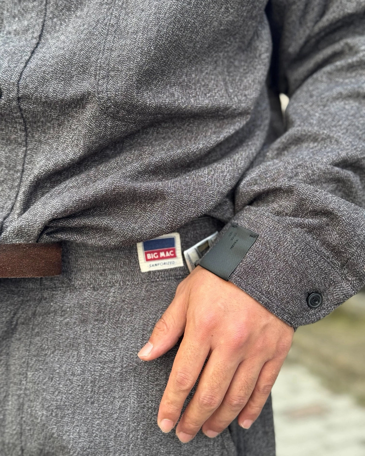 N.HOOLYWOOD COMPILE × BIG MAC / BLACK CHAMBRAY WORK SHIRT (2262-SH60-026)