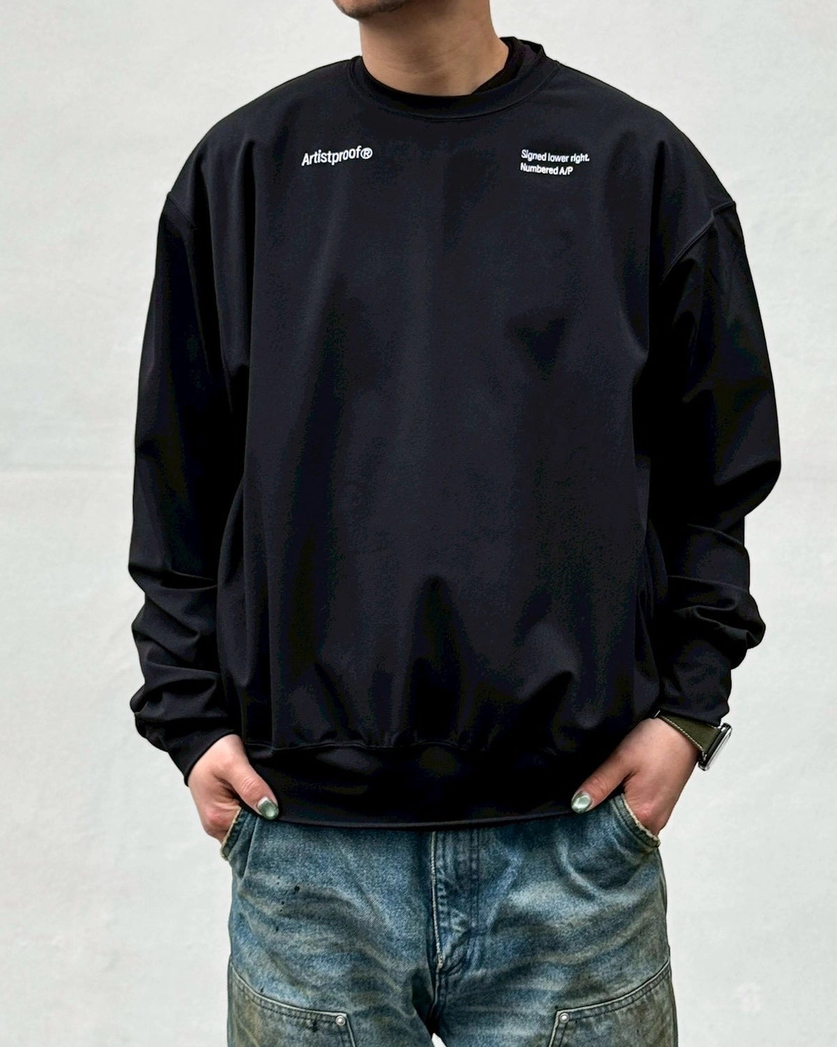 ARTIST PROOF®︎ / Split Logo Crewneck Jersey Stretch (ATPF-003CN-S)