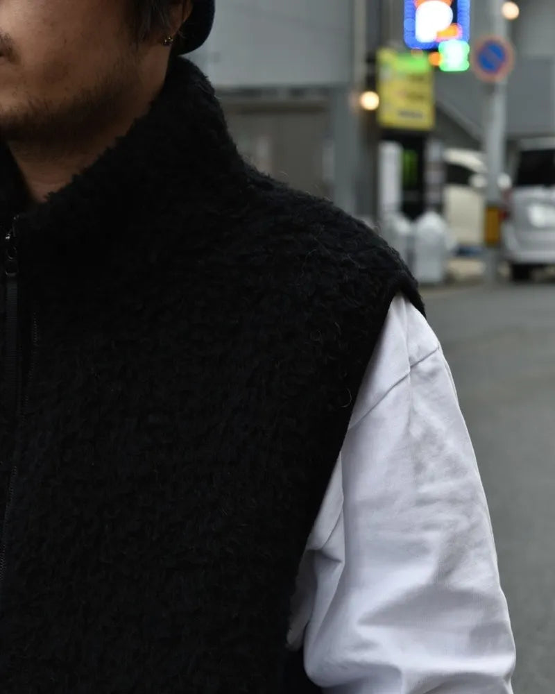 BATONER / Men SHETLAND BOA KNIT VEST (BN-24FM-069)