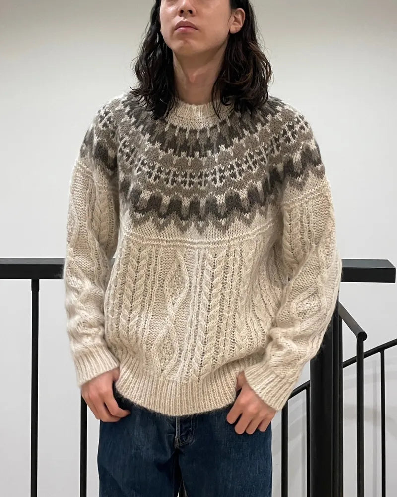 23FW BATONER MOHAIR NORDIC CREW NECK 23FW BATONER MOHAIR NORDIC CREW NECK