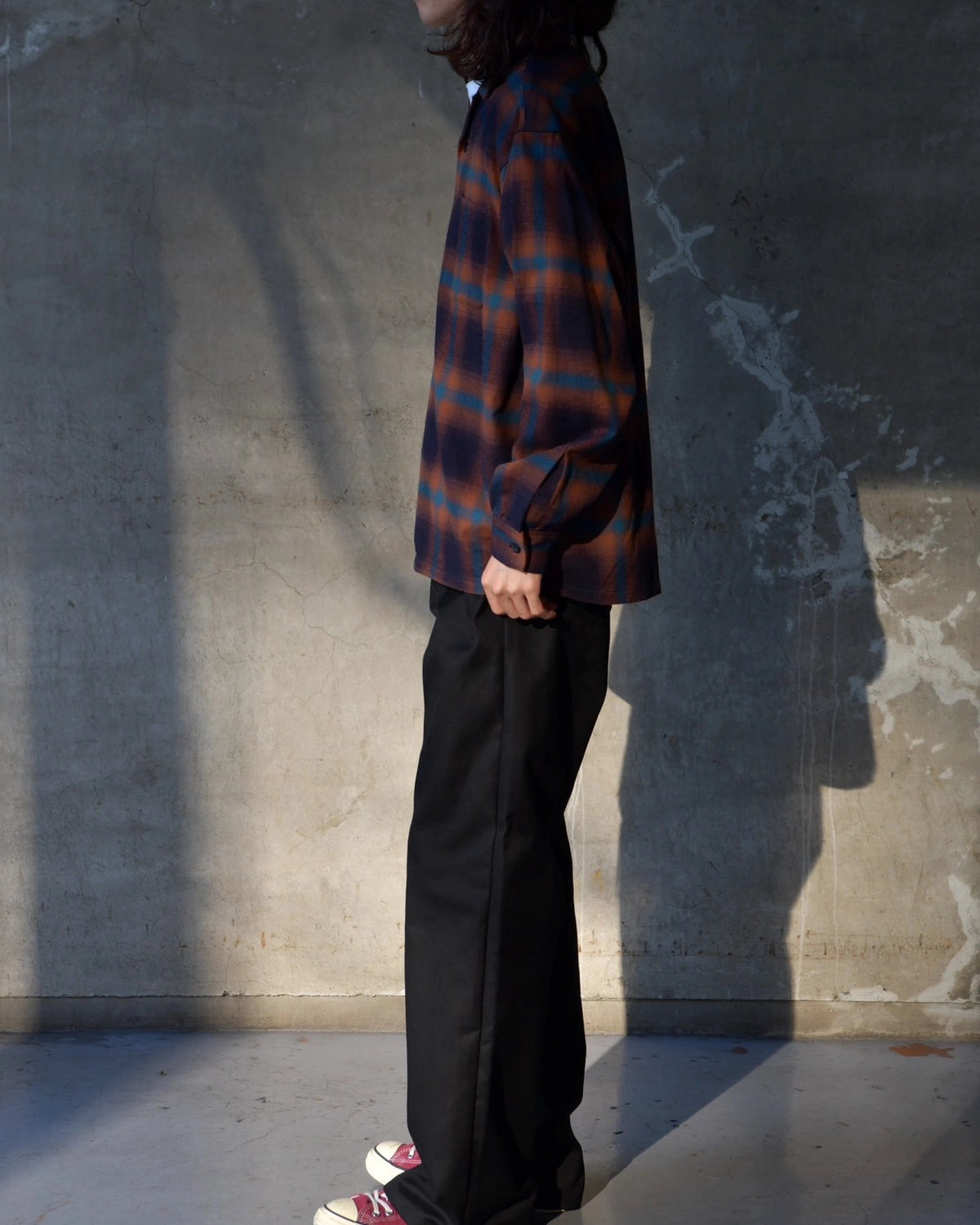 BEDWIN & THE HEARTBREAKERS / FIVE BROTER Ex. L/S CHECK SHIRT "VIN" (26AB1769)