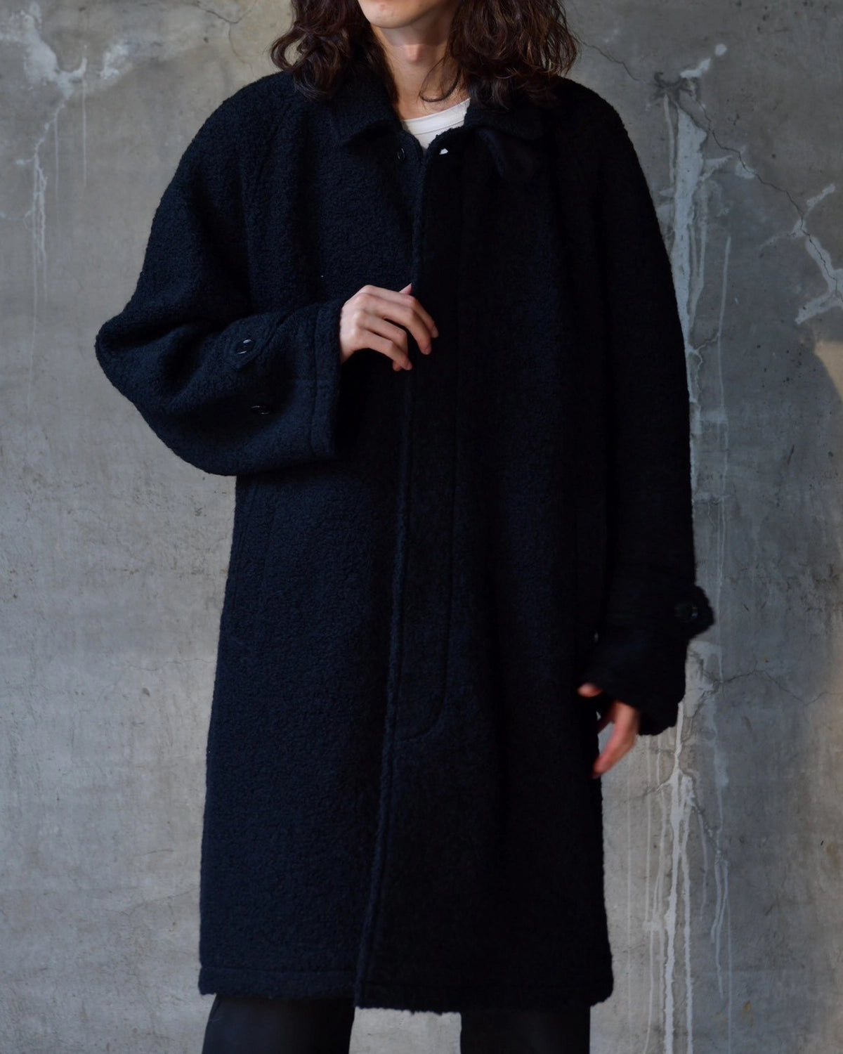 BEDWIN & THE HEARTBREAKERS / WOOL BALMACAAN COAT "Balmacaan" (26AB5659)