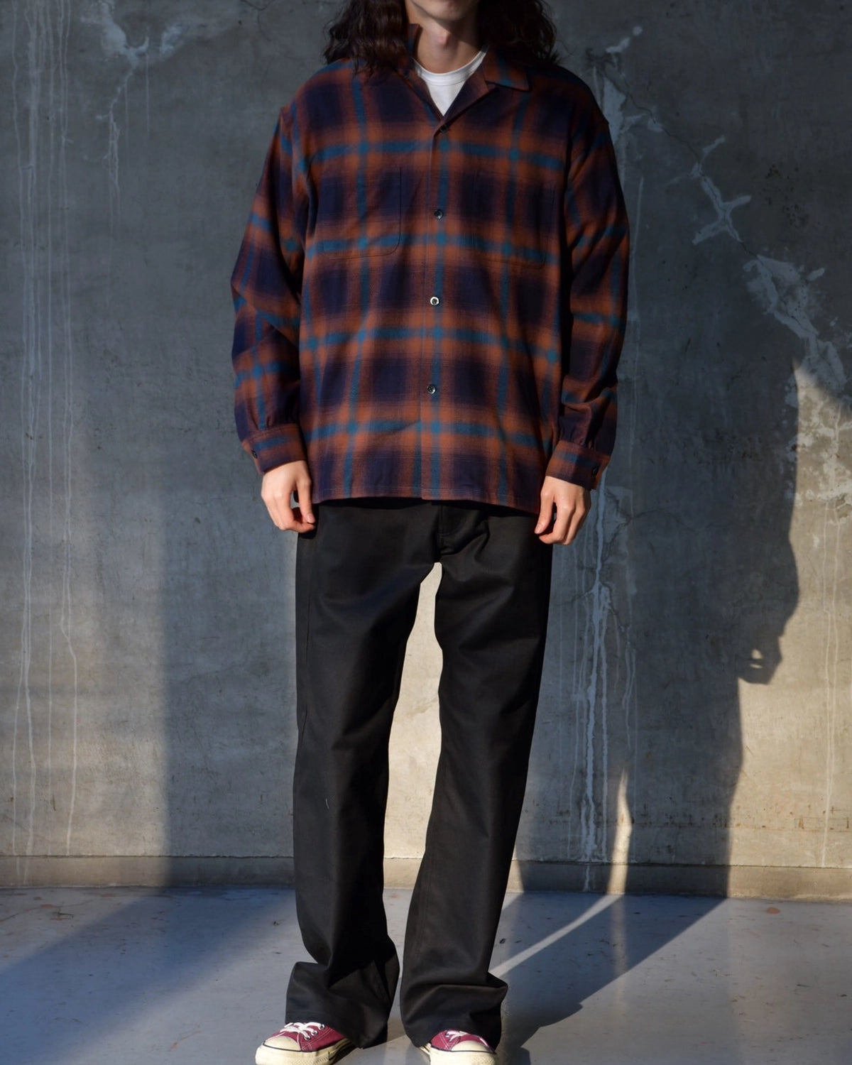 BEDWIN & THE HEARTBREAKERS / FIVE BROTER Ex. L/S CHECK SHIRT "VIN" (26AB1769)