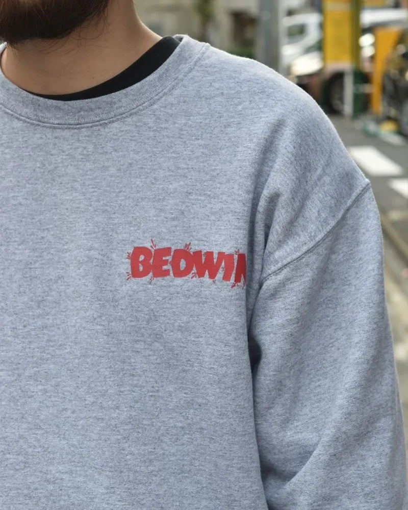 BEDWIN & THE HEARTBREAKERS / L/S PRINTED C -NECK SWEAT "KING" (24AB2201)