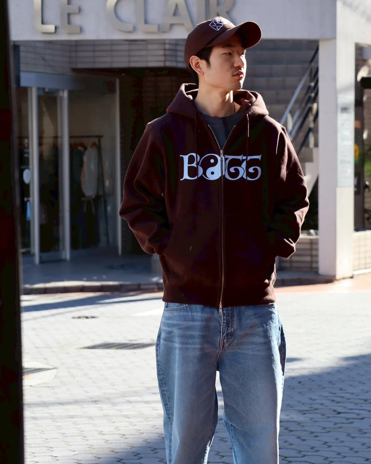 BoTT ブラウン Lサイズ スウェット B Logo Zip Hoodie | BOTT(ボット