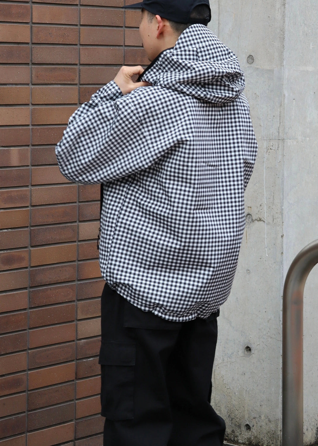 BoTT GINGHAM SHELL JAKET BLACK ボット BoTT GINGHAM SHELL JAKET BLACK ボット