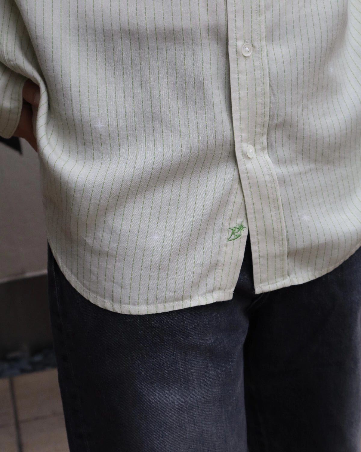 BoTT / Printed Sparkle Striped Shirt