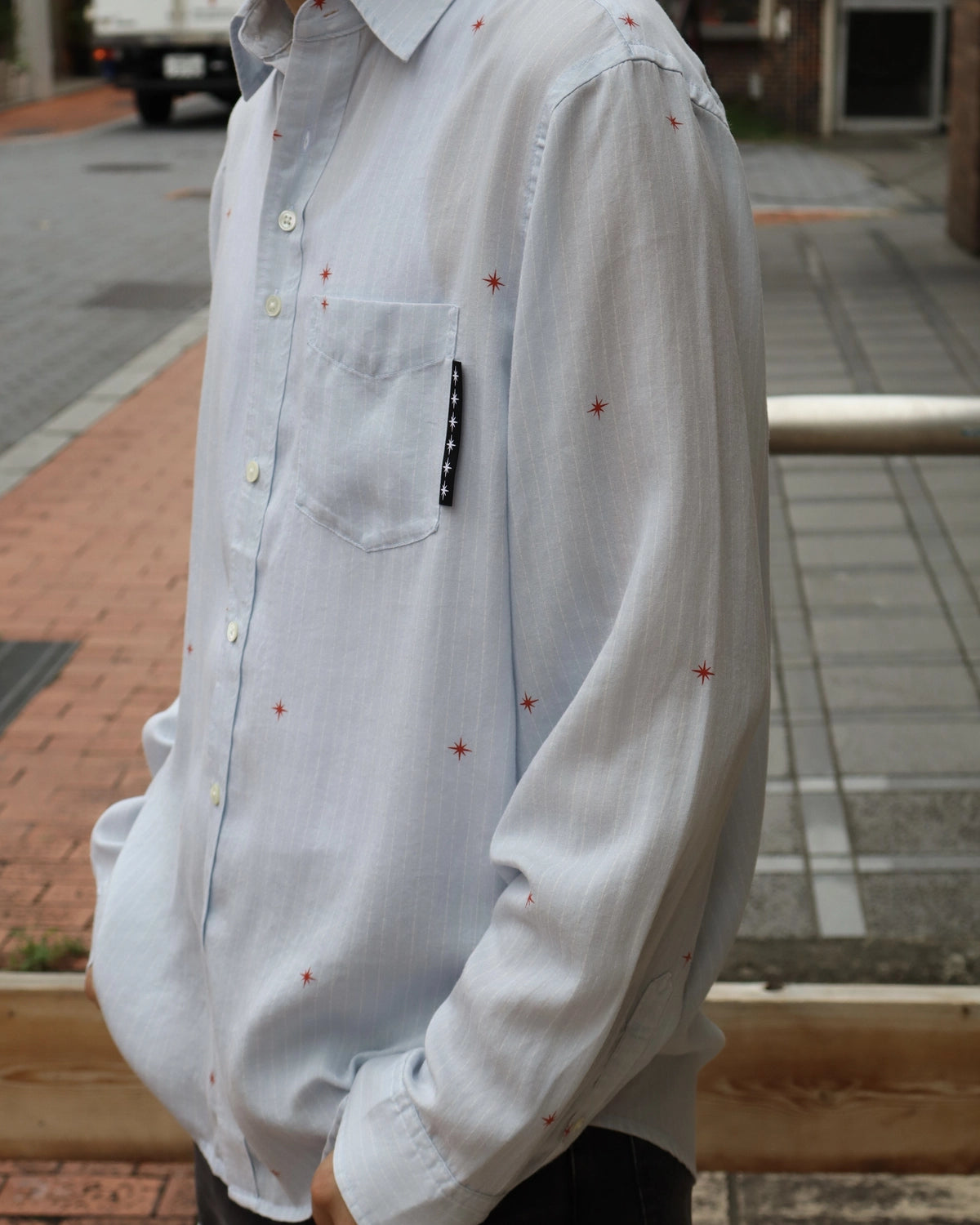 BoTT / Printed Sparkle Striped Shirt