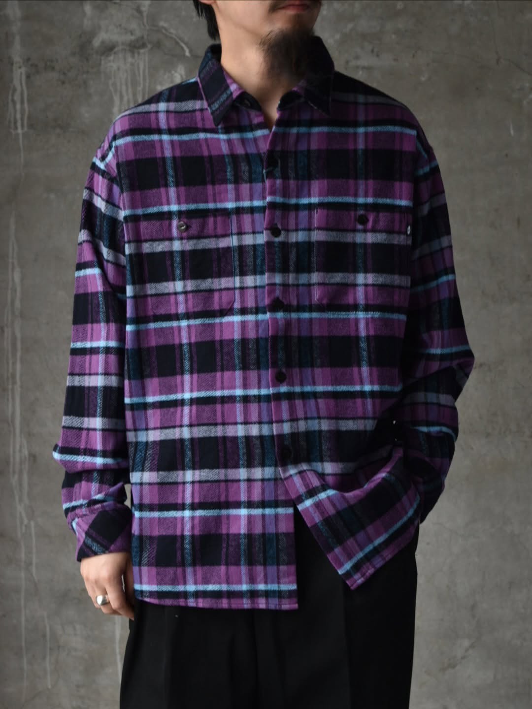 CHALLENGER 　PLAID FLANNEL SHIRT　Lサイズ PLAID FLANNEL SHIRT – CHALLENGER