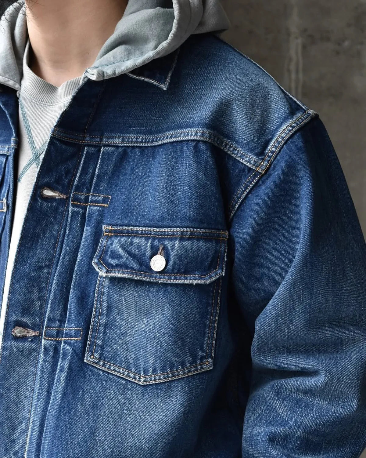 CIOTA / Single Pocket Denim Jacket (JKLM-301-NIMDBL-D)