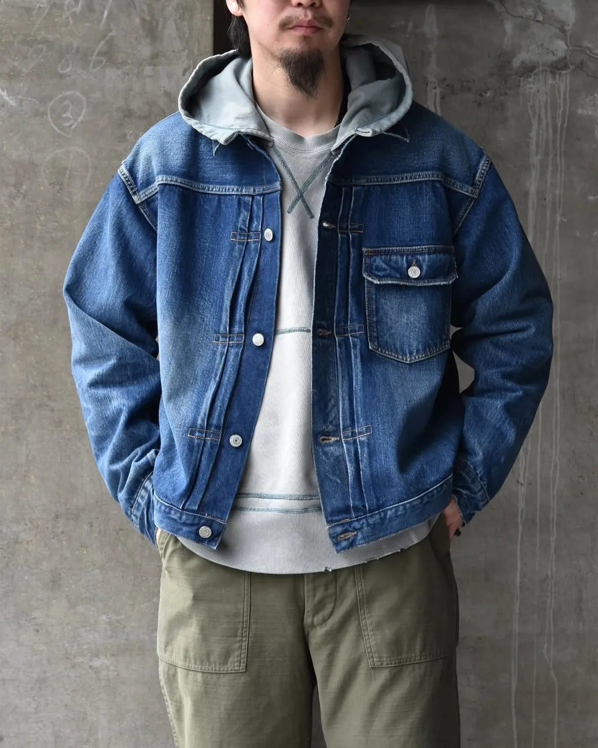 CIOTA / Single Pocket Denim Jacket (JKLM-301-NIMDBL-D)