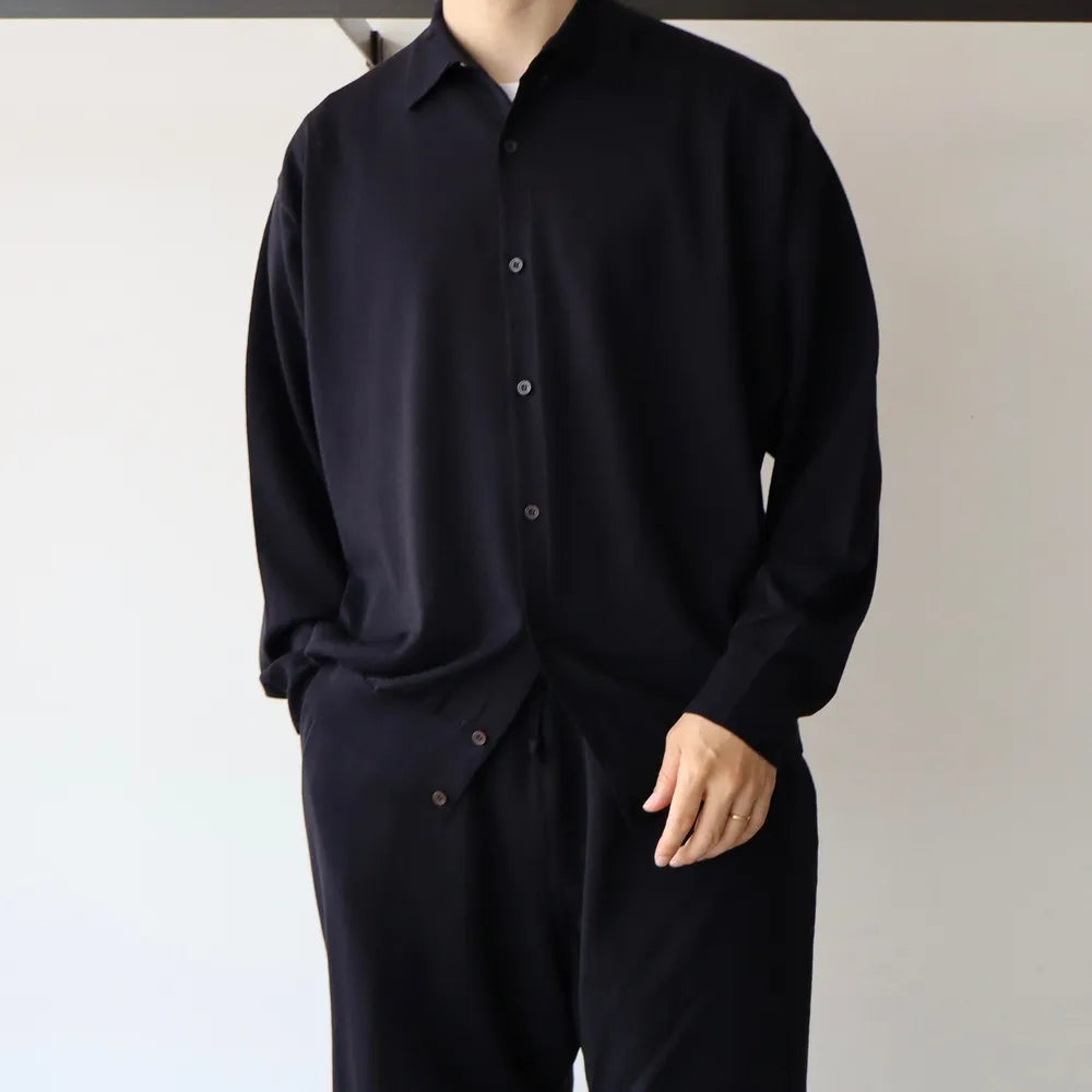 COMOLI ウール衿付きカーディガン COMOLI ウール衿付きカーディガン