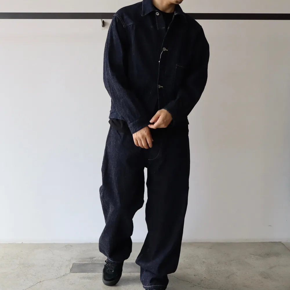 COMOLI / デニム ベルテッドパンツ (A03-03001)
