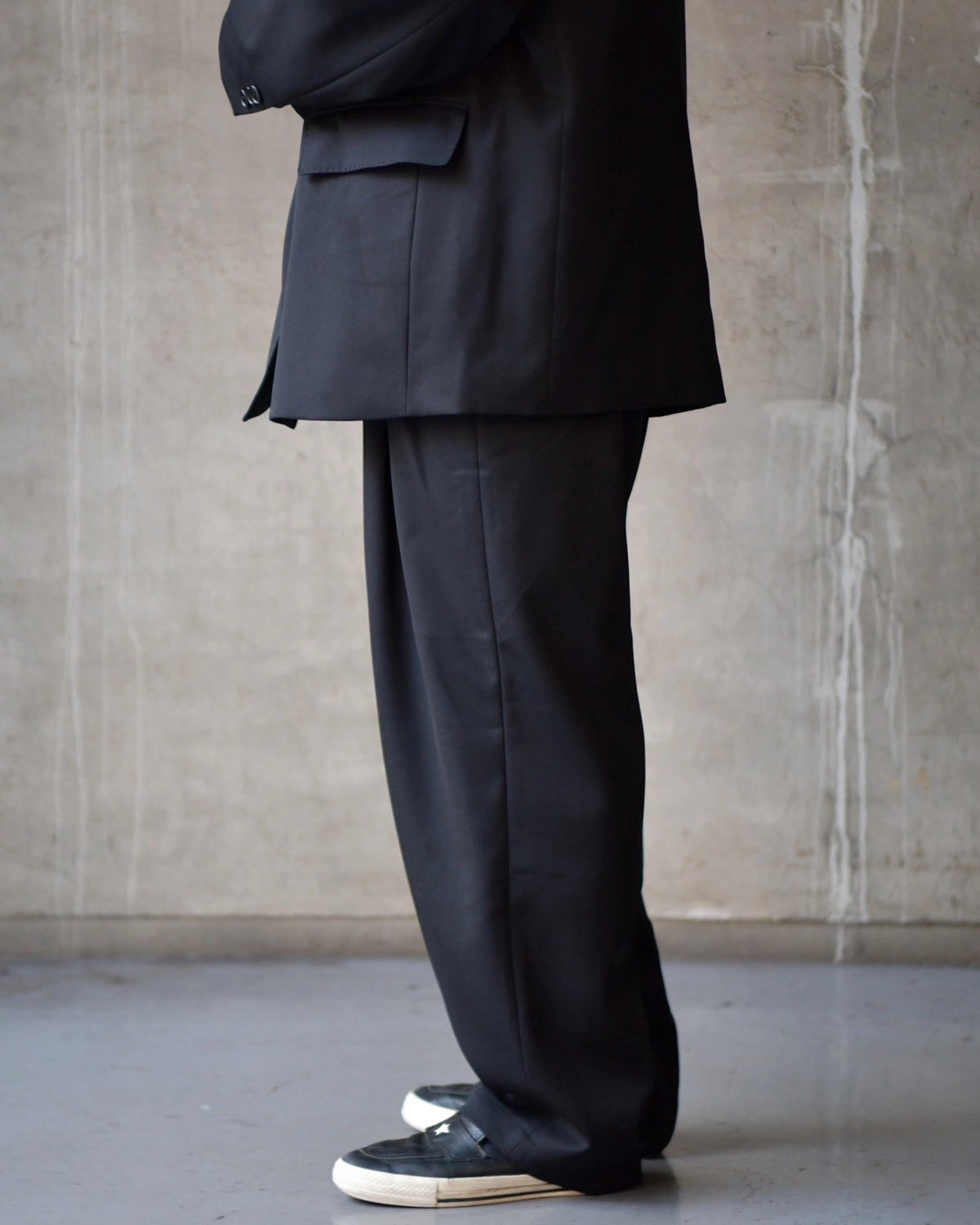 COOTIE PRODUCTIONS / Wool Gabardine 2 Tuck Easy Trousers (CTE-26A105)